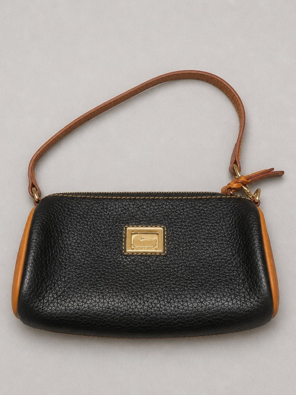 Dooney & Bourke Mini Barrel Black Pebble Leather Handbag